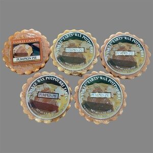 Lot of 5 Yankee Candle Pumpkin Pie Wax Melts Potpourri Tarts New